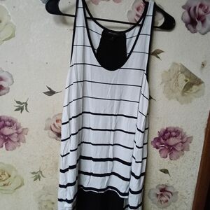 Banana Republic Black and White Striped Tank Top
